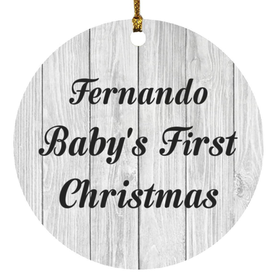Fernando Baby's First Christmas - Circle Ornament F