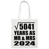 71st Anniversary Square Root of 5041 Years As Mr & Mrs 2024 - Tote Bag White