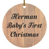 Herman Baby's First Christmas - Circle Ornament C