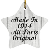 110th Birthday Made In 1914 All Parts Original - Star Ornament F