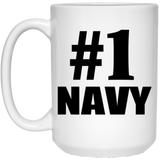 Number One #1 Navy - 15 Oz Coffee Mug
