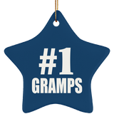 Number One #1 Gramps - Star Ornament