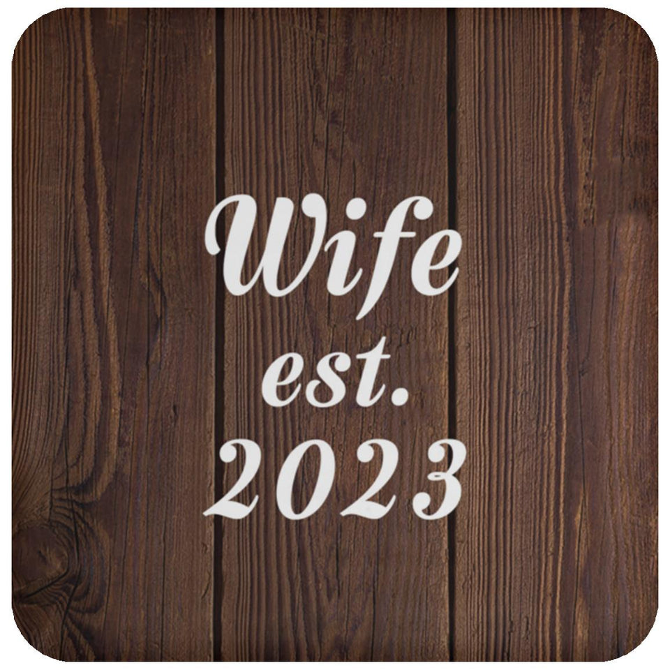 Wife Established EST. 2023 - Drink Coaster D