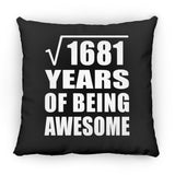 41st Birthday Square Root of 1681 Years of Being Awesome - Throw Pillow Black