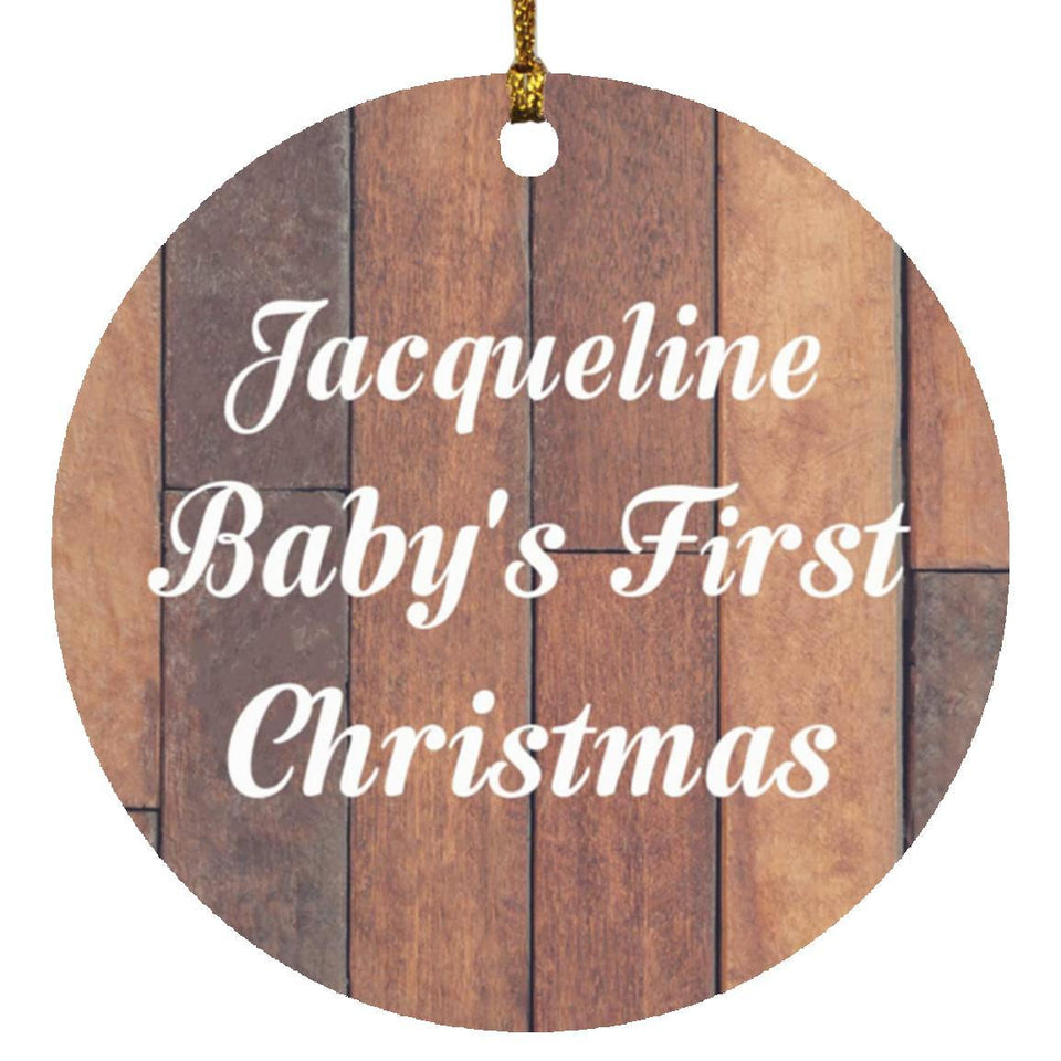 Jacqueline Baby's First Christmas - Circle Ornament E