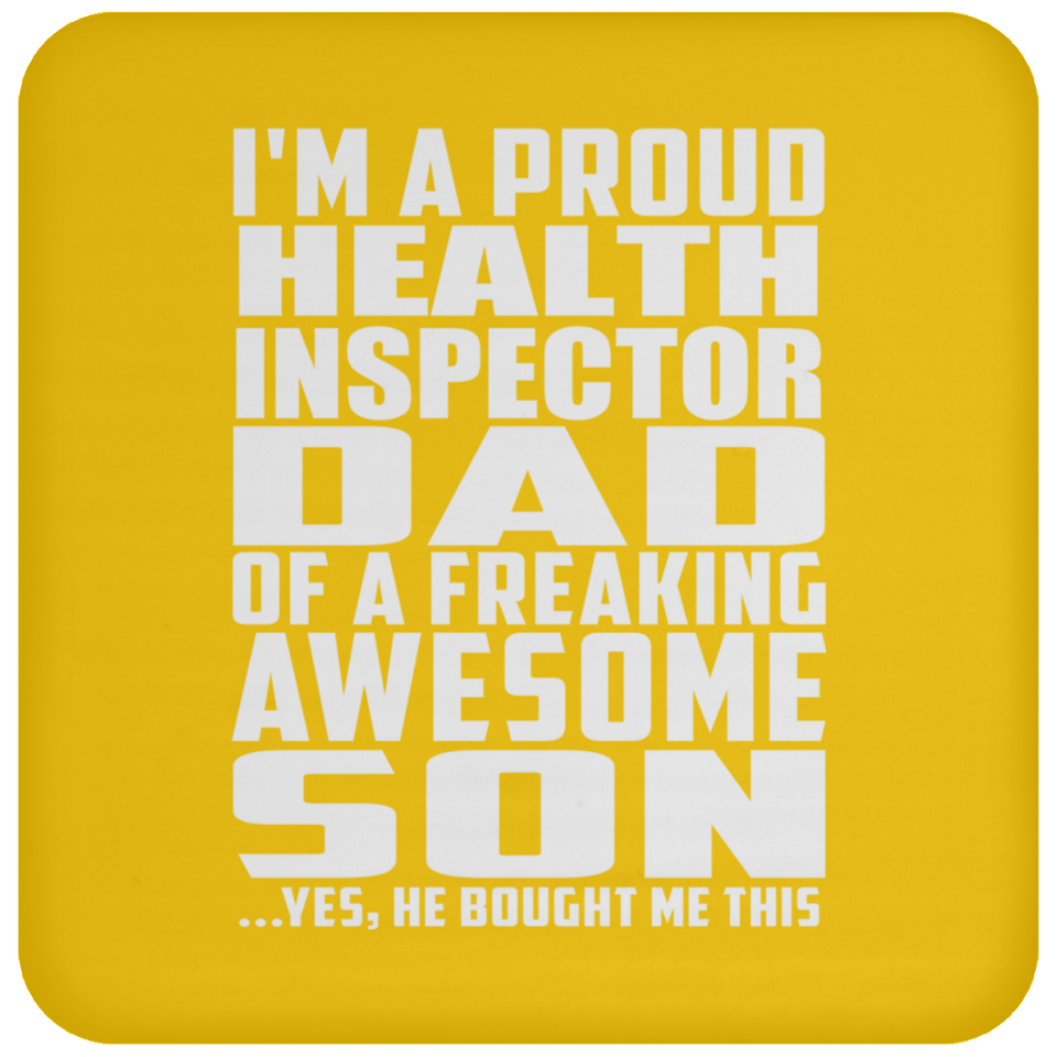 Proud Health Inspector Dad Of Awesome Son - Drink Coaster