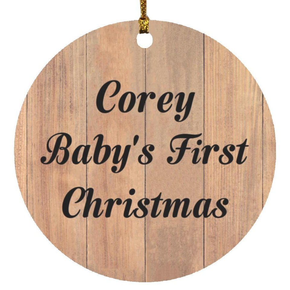 Corey Baby's First Christmas - Circle Ornament C