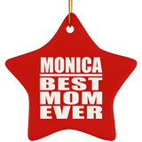 Monica Best Mom Ever - Star Ornament