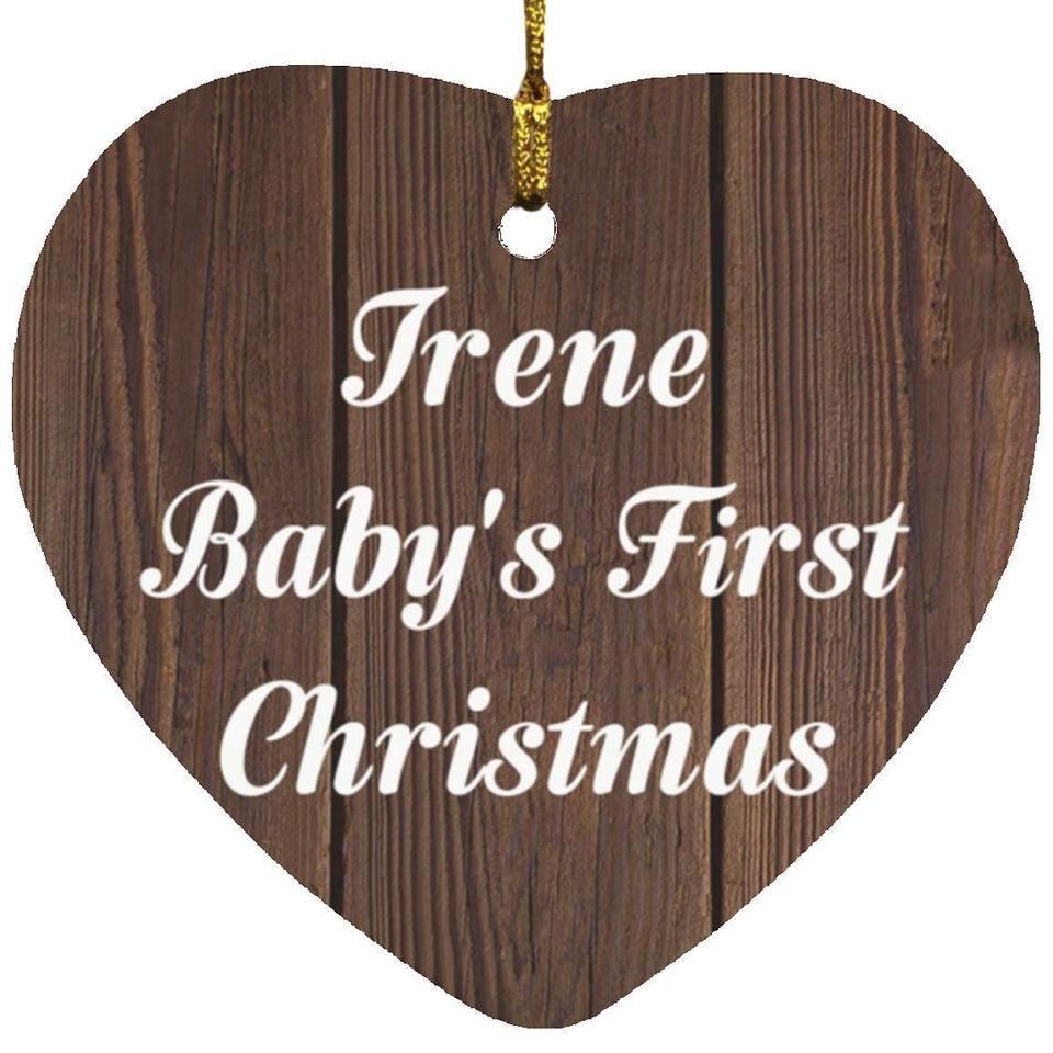 Irene Baby's First Christmas - Heart Ornament D