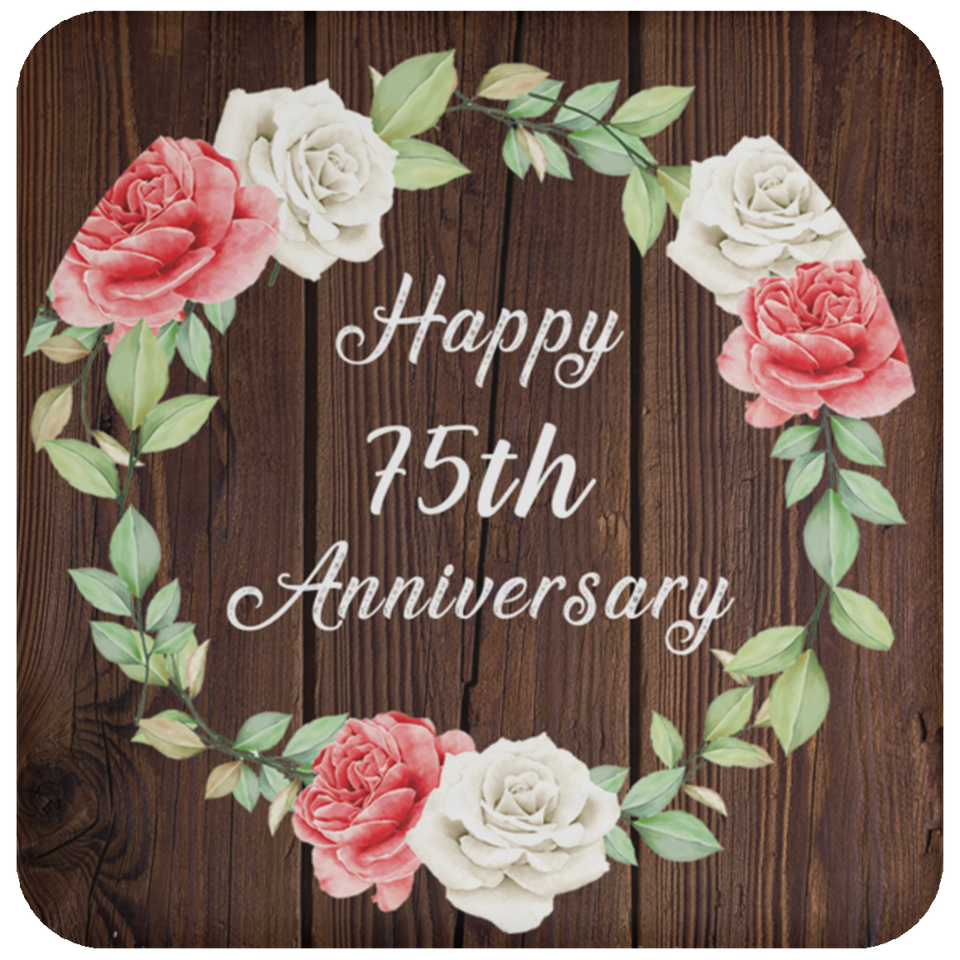 Happy 75th Anniversary - Drink Coaster A