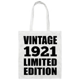 103rd Birthday Vintage 1921 Limited Edition - Tote Bag White