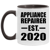 Appliance Repairer Established EST. 2020 - 11oz Accent Mug Black