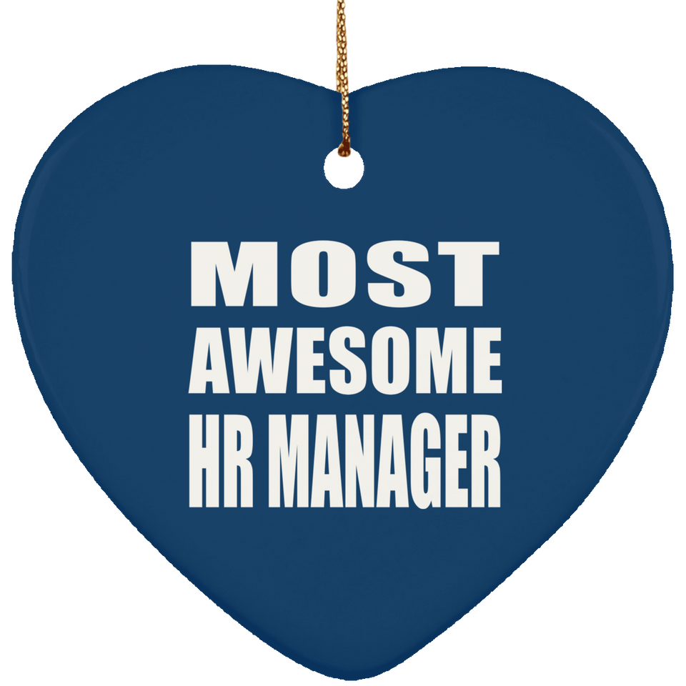 Most Awesome HR Manager - Heart Ornament