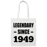 75th Birthday Legendary Since 1949 - Tote Bag White