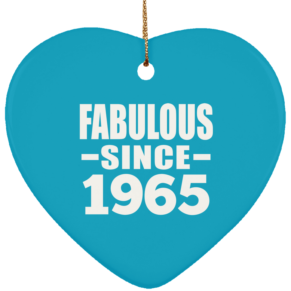 59th Birthday Fabulous Since 1965 - Heart Ornament