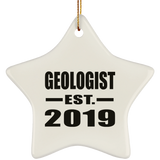 Geologist Established EST. 2019 - Star Ornament