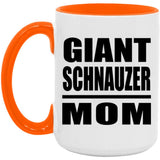 Giant Schnauzer Mom - 15oz Accent Mug Orange