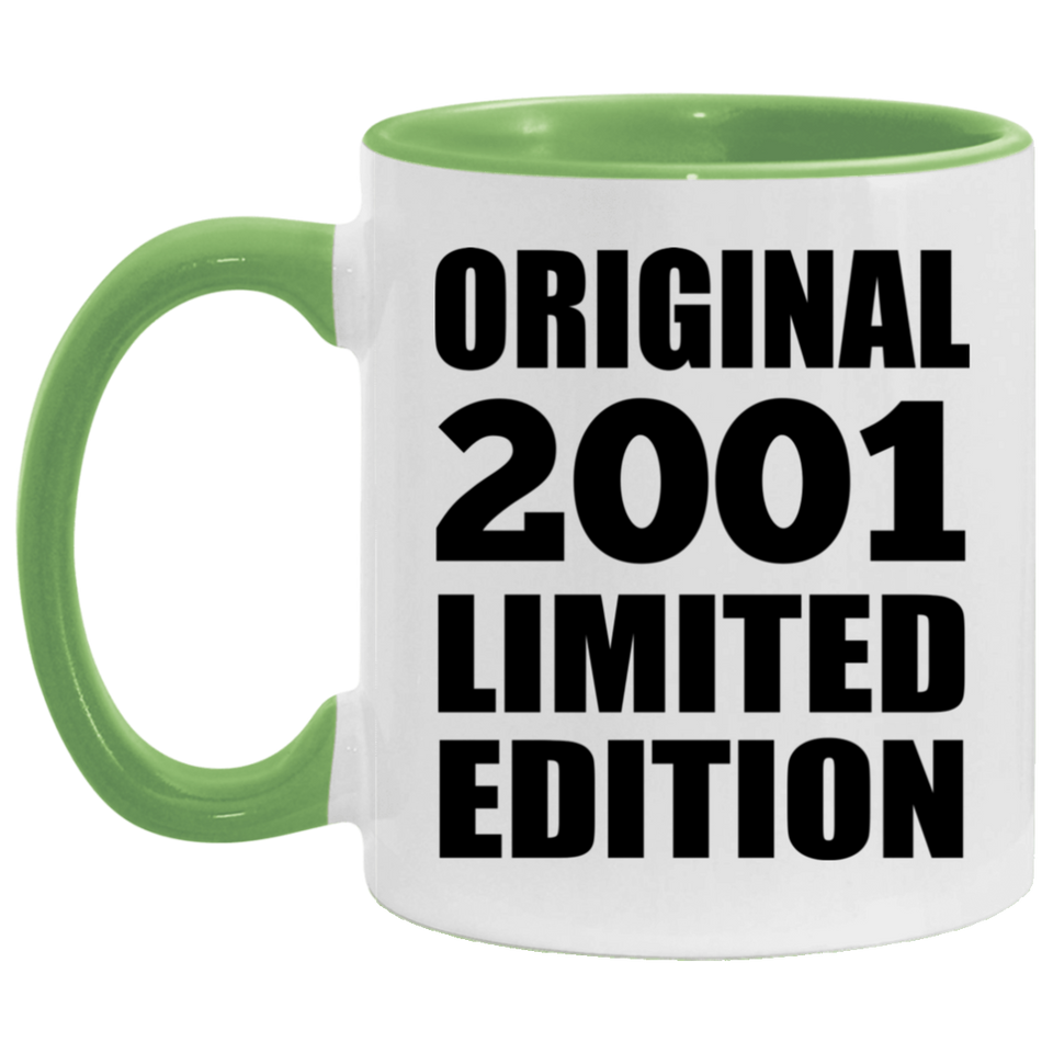 23rd Birthday Original 2001 Limited Edition - 11oz Accent Mug Green