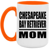 Chesapeake Bay Retriever Mom - 15oz Accent Mug Orange
