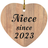 Niece Since 2023 - Heart Ornament C