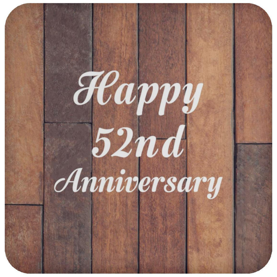 Happy 52nd Anniversary - Drink Coaster E