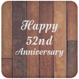 Happy 52nd Anniversary - Drink Coaster E