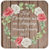 First Christmas As an Amazing Mommy & Daddy 2023 - Drink Coaster B