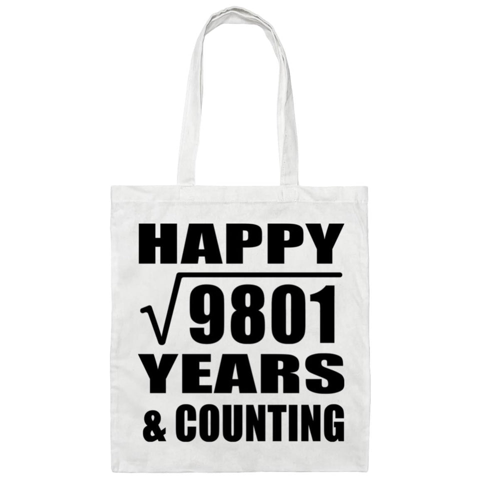 Happy 99th Anniversary Square Root of 9801 Years & Counting - Tote Bag White