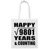 Happy 99th Anniversary Square Root of 9801 Years & Counting - Tote Bag White