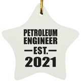 Petroleum Engineer Established EST. 2021 - Star Ornament
