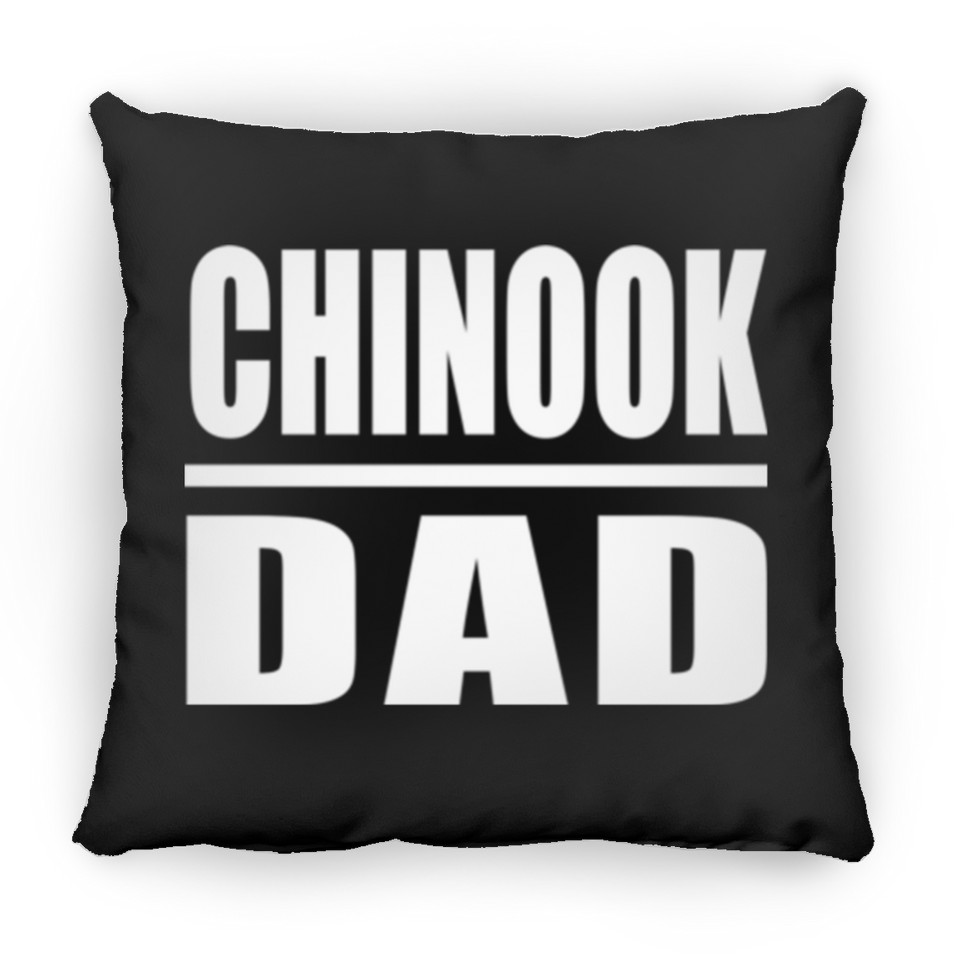 Chinook Dad - Throw Pillow Black