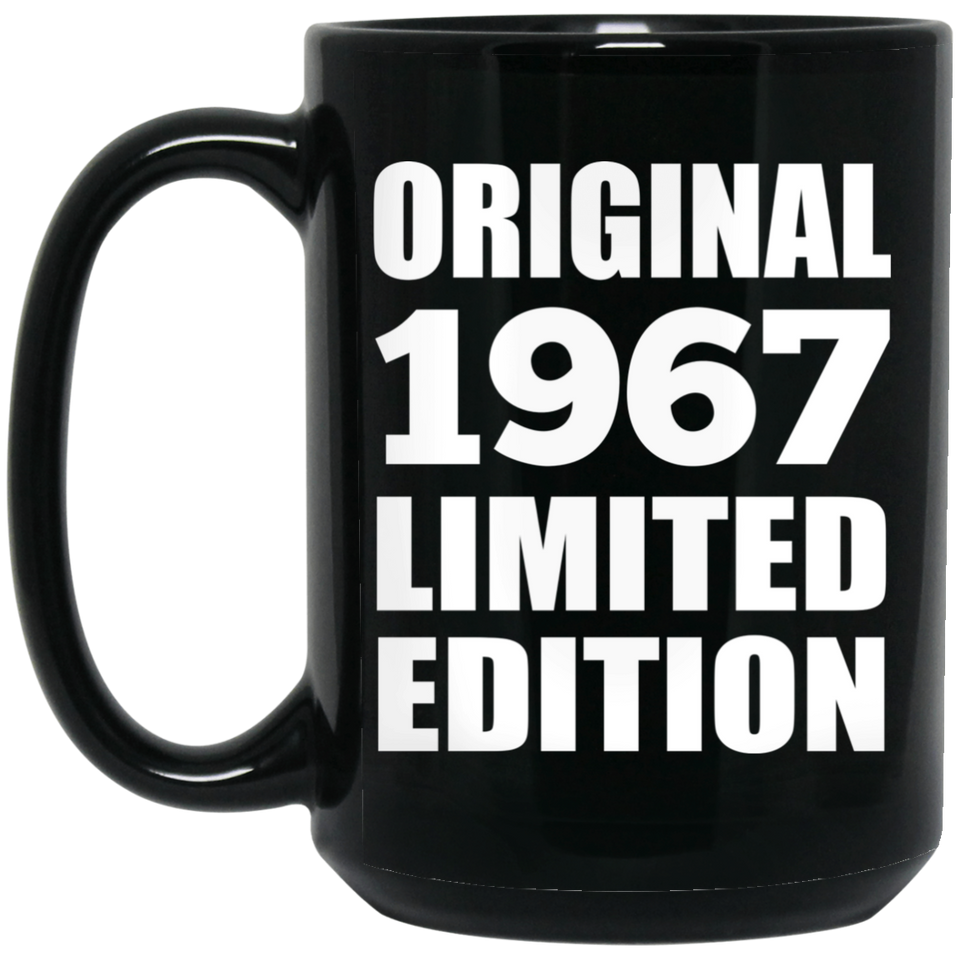 57th Birthday Original 1967 Limited Edition - 15oz Coffee Mug Black