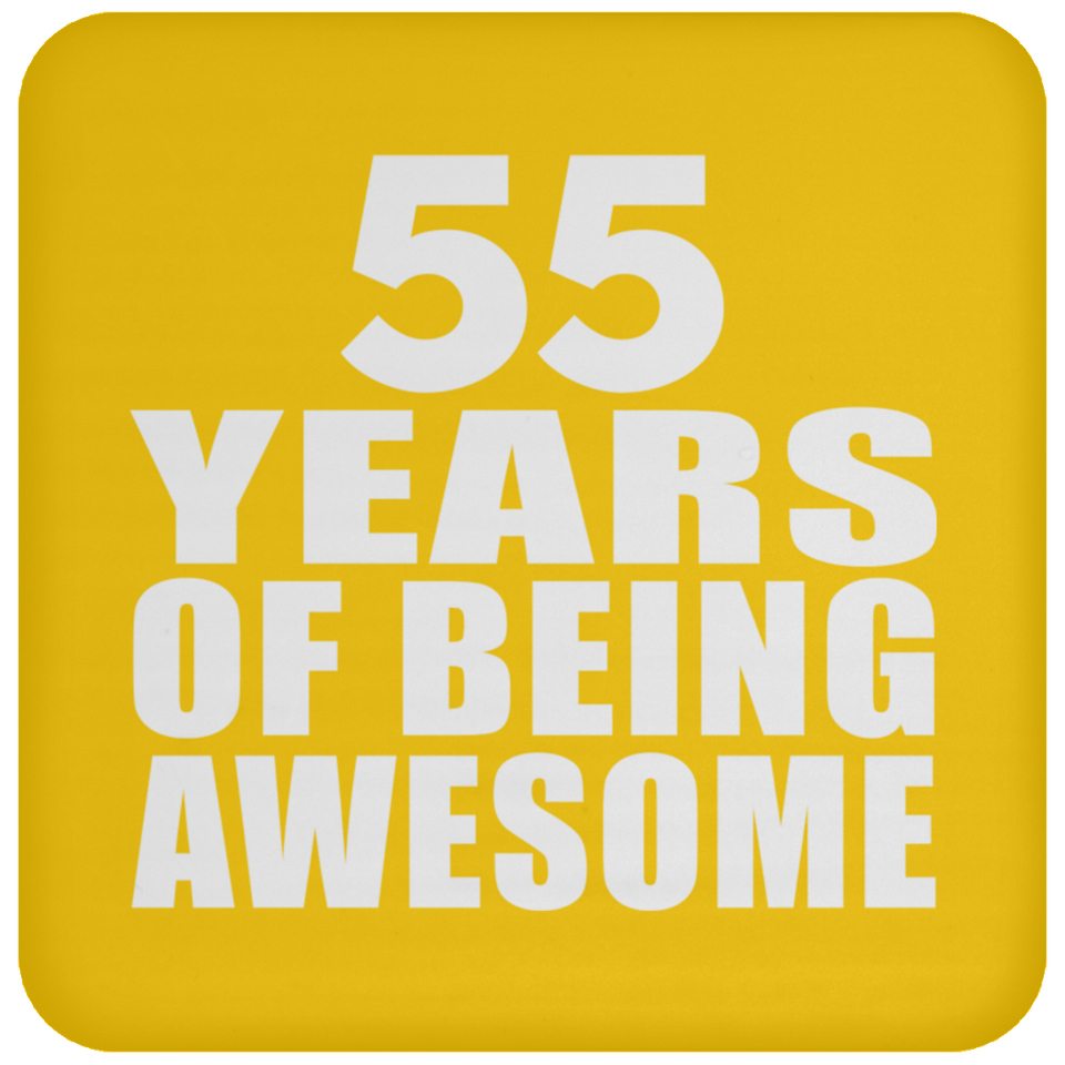 55th Birthday 55 Years Of Being Awesome - Drink Coaster