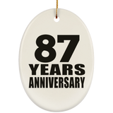 87th Anniversary 87 Years - Oval Ornament
