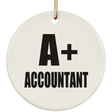 A+ Accountant - Circle Ornament
