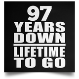 97th Anniversary 97 Years Down Lifetime To Go - Poster Square