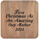 First Christmas As An Amazing Step Mother 2024 - Drink Coaster C