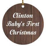 Clinton Baby's First Christmas - Circle Ornament D