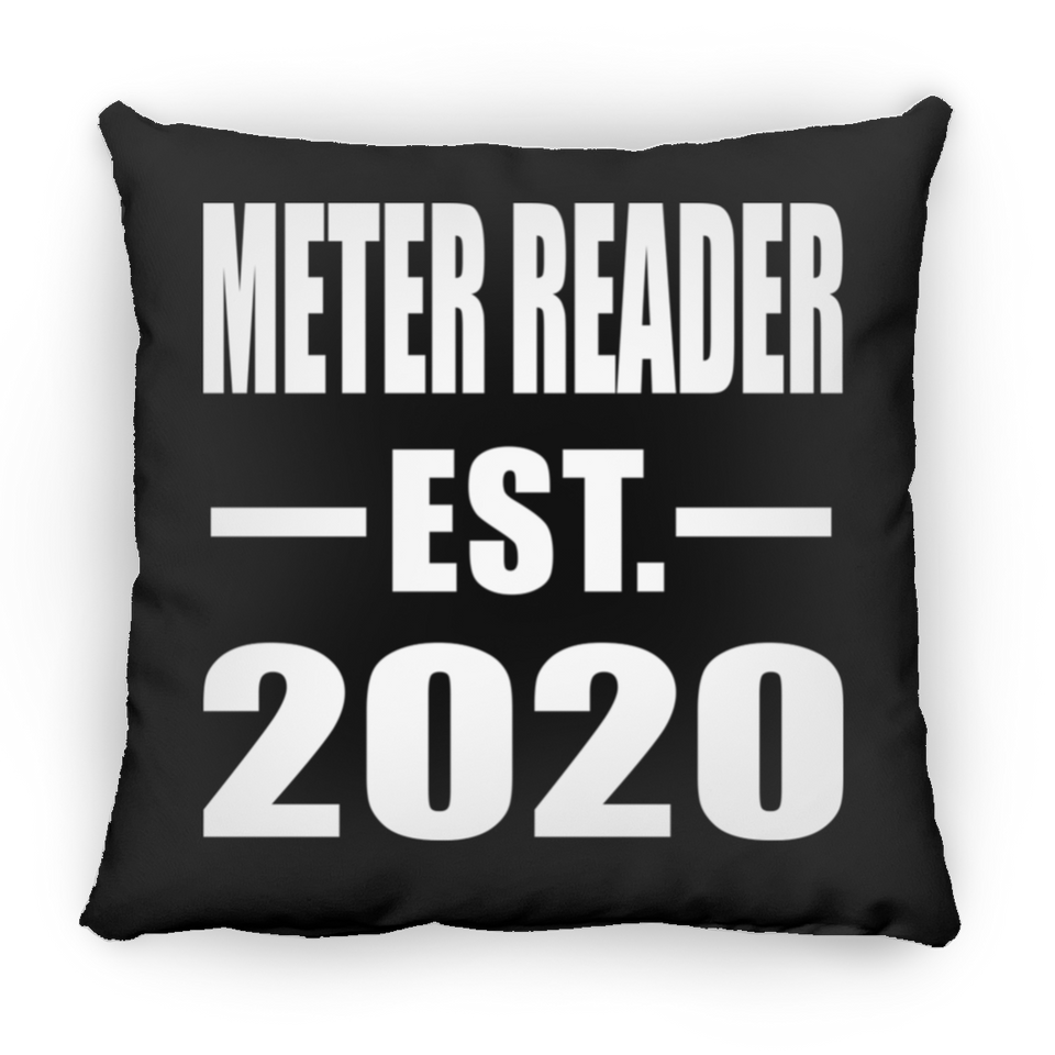 Meter Reader Established EST. 2020 - Throw Pillow Black