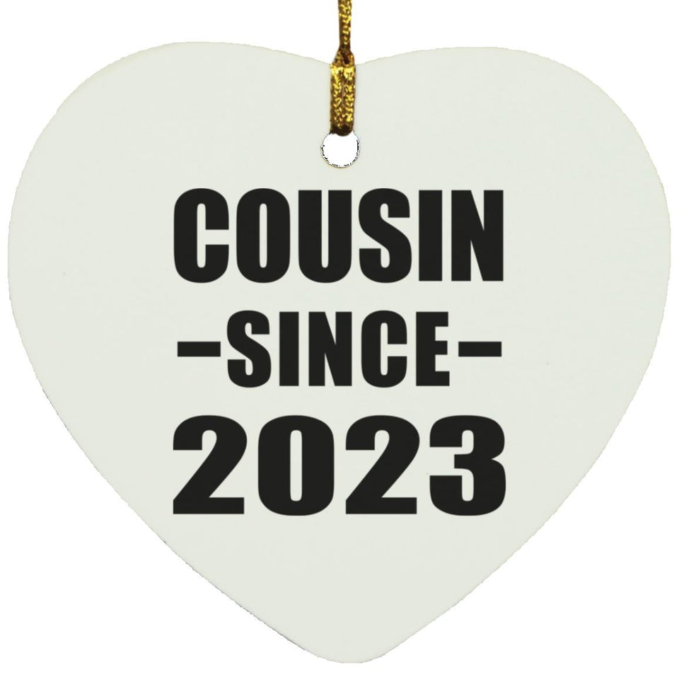 Cousin Since 2023 - Heart Ornament