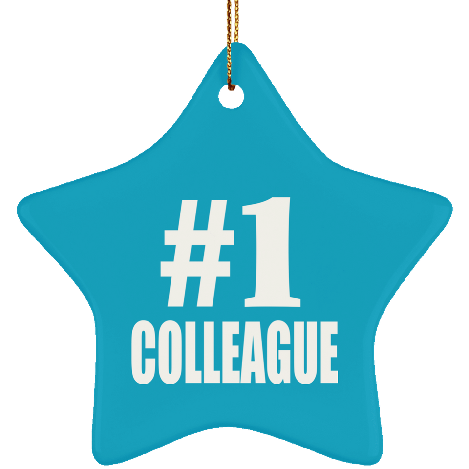 Number One #1 Colleague - Star Ornament