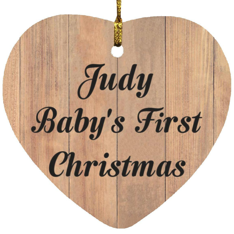 Judy Baby's First Christmas - Heart Ornament C