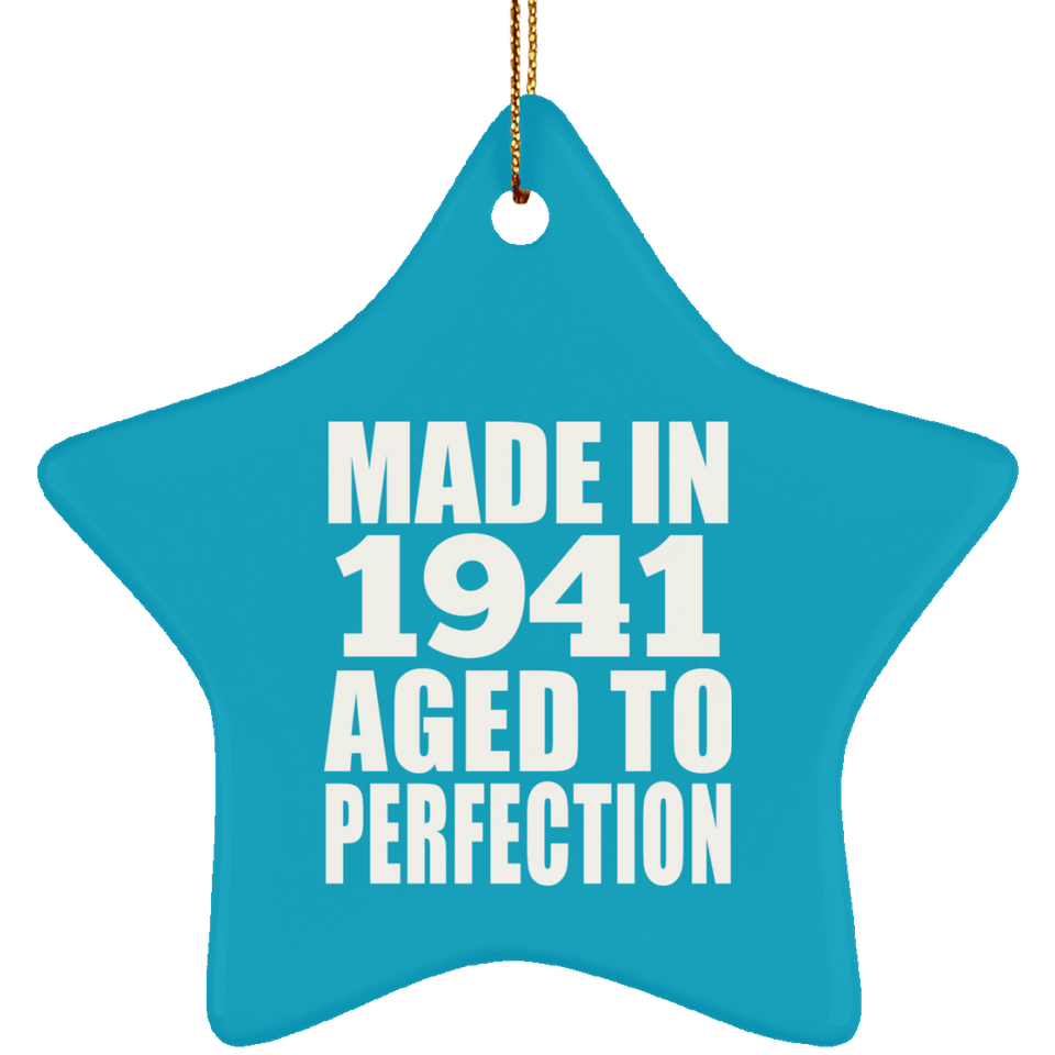 83rd Birthday Made In 1941 Aged to Perfection - Star Ornament