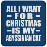 All I Want For Christmas Is My Abyssinian Cat - Coaster