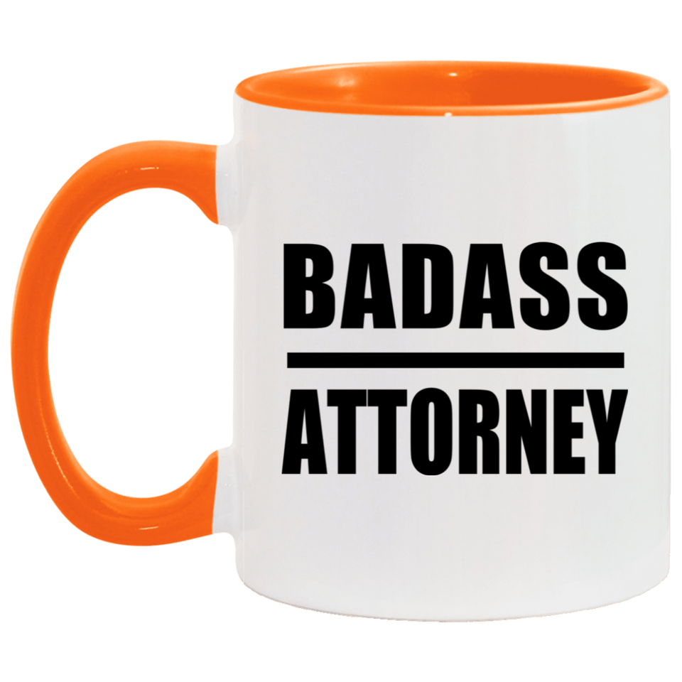 Badass Attorney - 11oz Accent Mug Orange