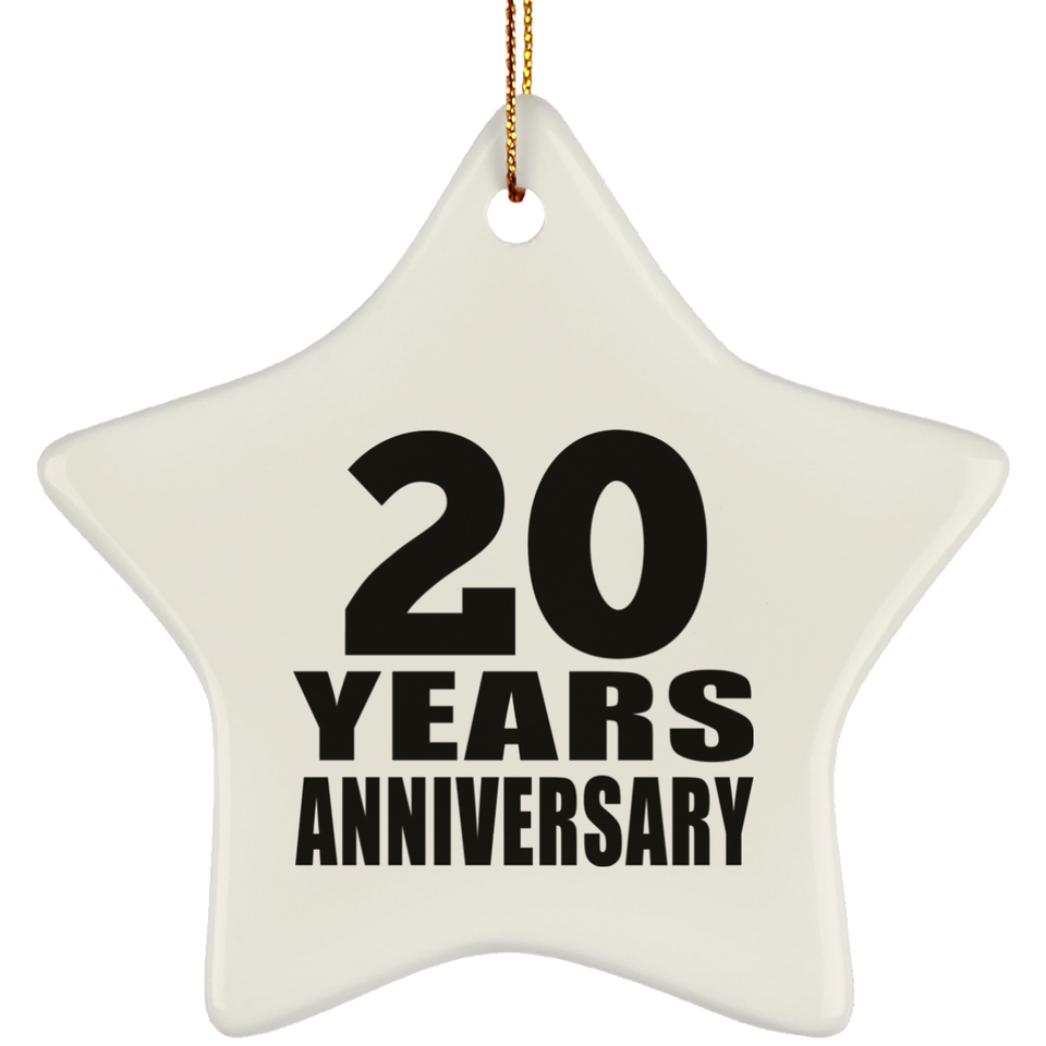 20th Anniversary 20 Years - Star Ornament