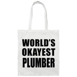 World's Okayest Plumber - Tote Bag White