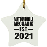 Automobile Mechanic Established EST. 2021 - Star Ornament