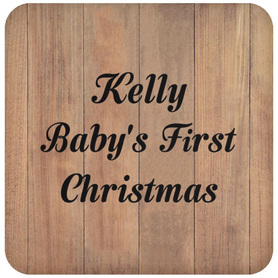 Kelly Baby's First Christmas - Drink Coaster C