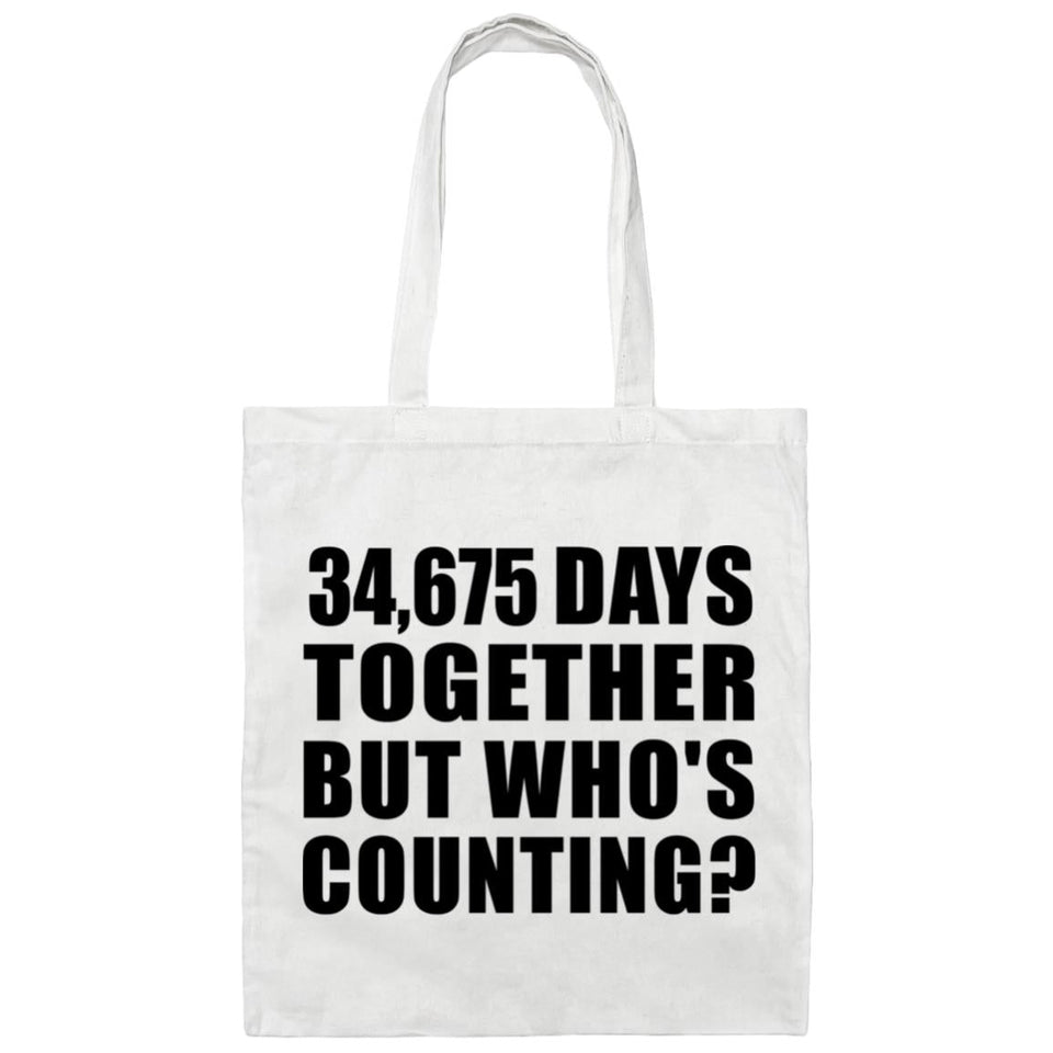 95th Anniversary 34,675 Days Together Who's Counting - Tote Bag White